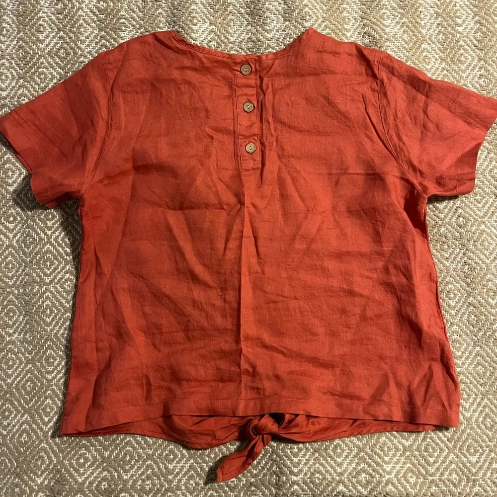 NWT Rachel Zoe 100% linen top - Picture 2 of 3
